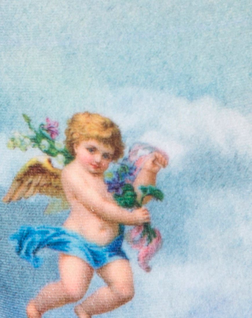 Imagen del corpiño Sol en terciopelo azul ángel