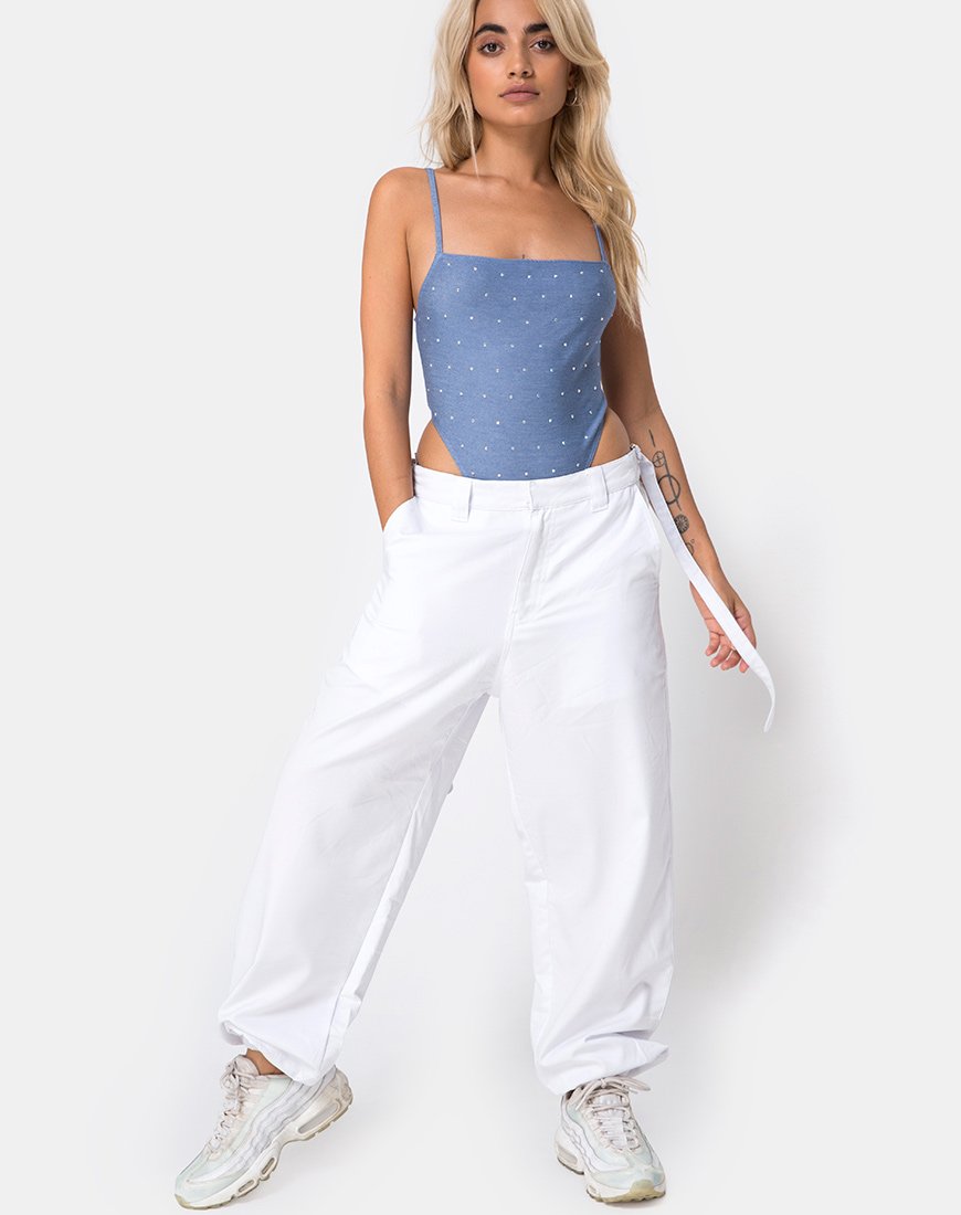 Imagen de Solemo Corpiño en Denim Azul Hot Fix