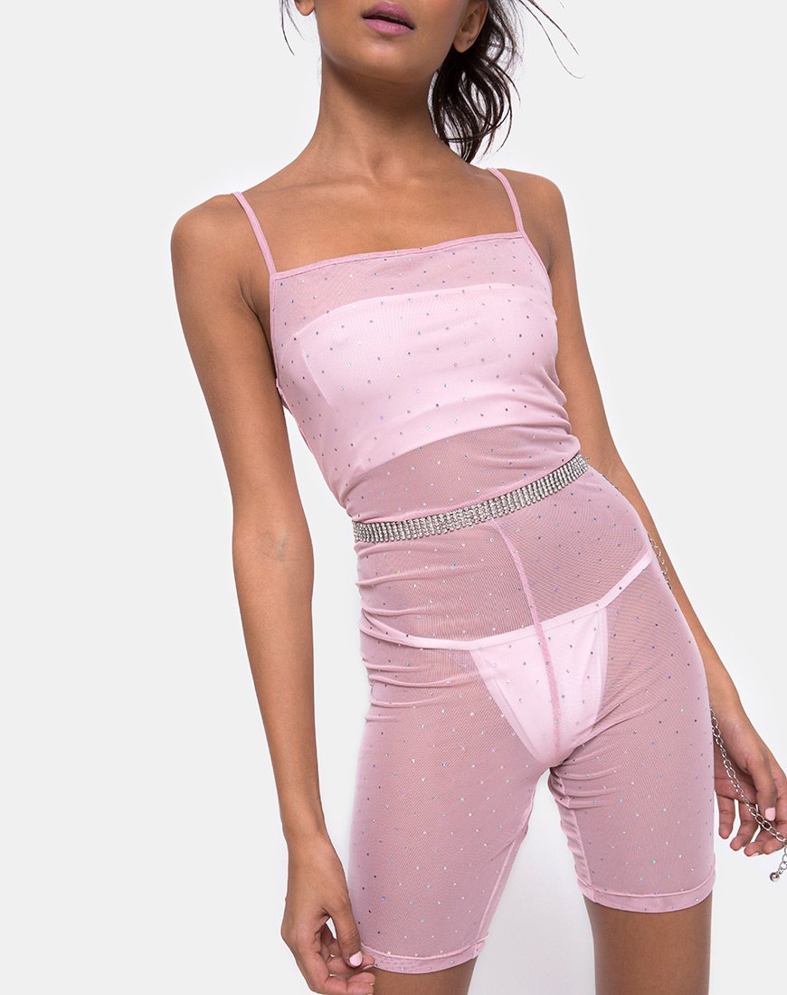Imagen de Solina Unitard en Red Cristal Rosa