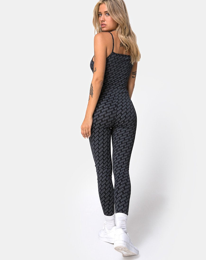 Solita Unitard en diagonal Disco Plata