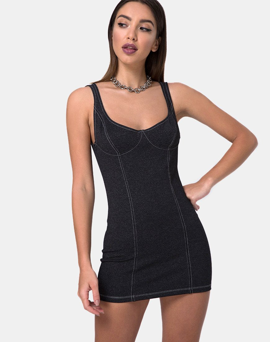 Vestido Spara en denim negro