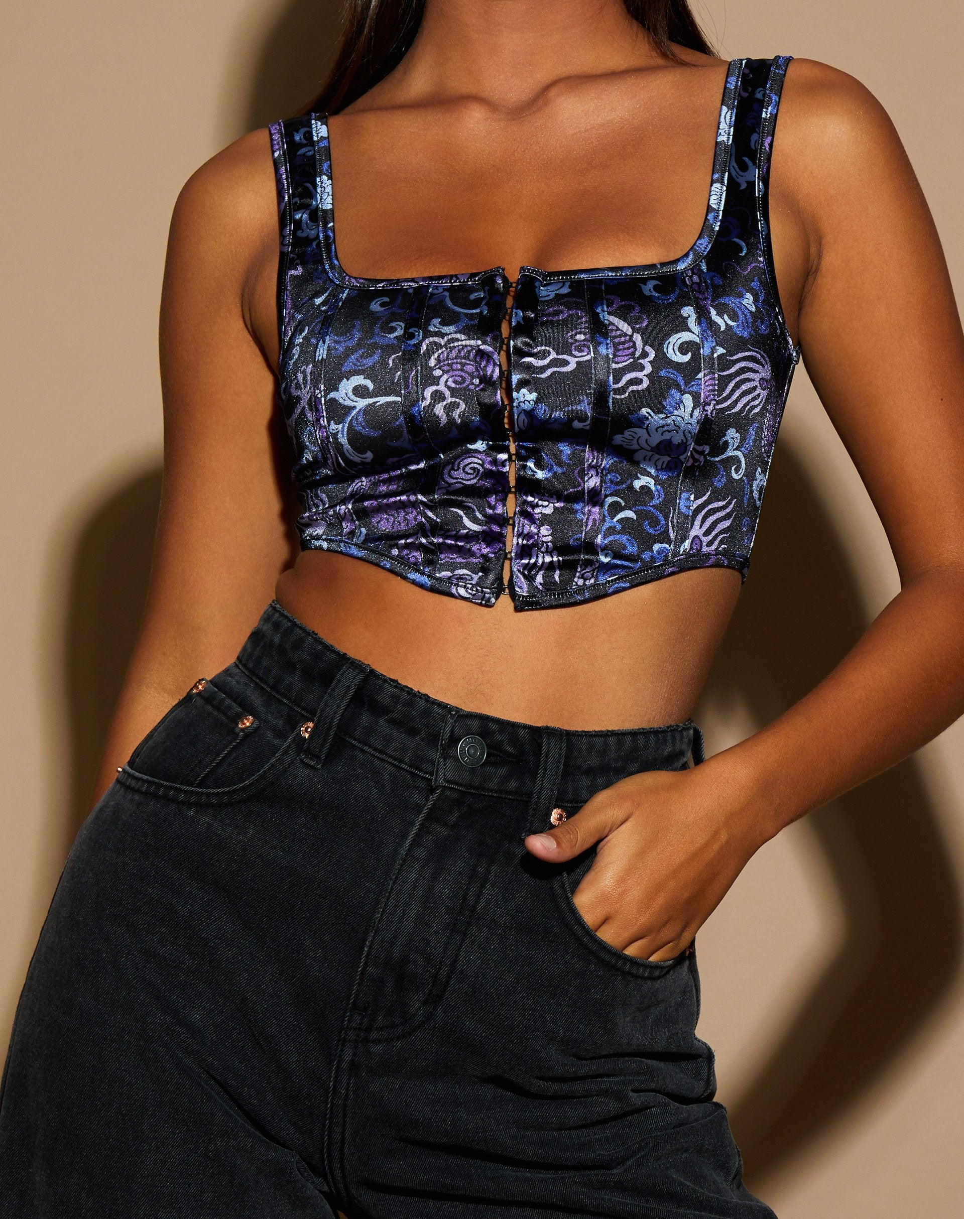 Imagen de Elix Crop Top en Dragon Blue