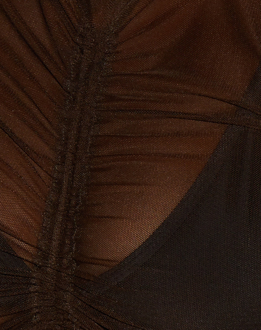 Sauja Crop Top de malla Chocolate