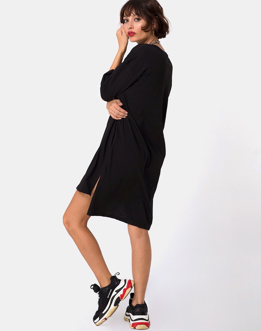 Image of Vestido Camiseta Step Hem Art Expression Oversized