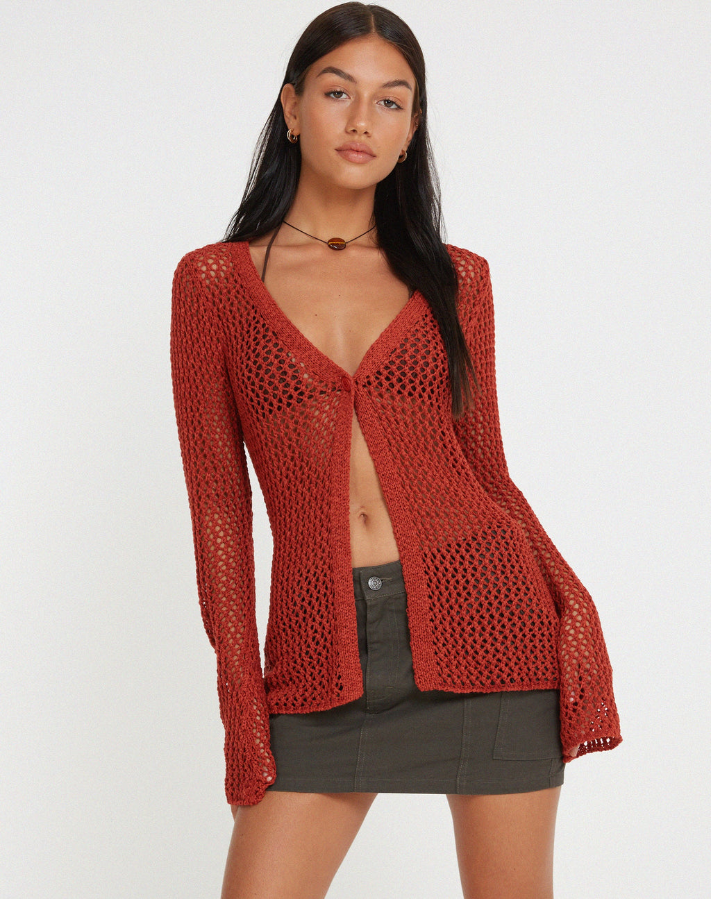 Sukati Cardi en naranja quemado