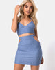 Imagen de Suky Minifalda en Denim Azul Hot Fix