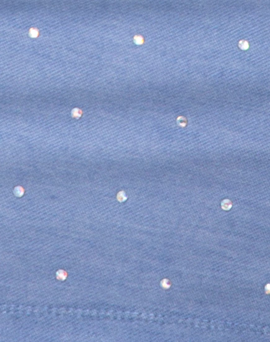 Imagen de Suky Minifalda en Denim Azul Hot Fix
