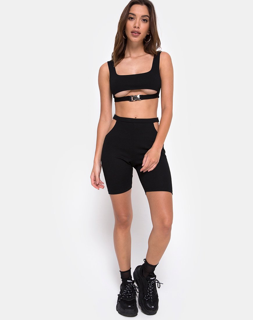 Imagen de Sula Bike Short negro con clips plateados