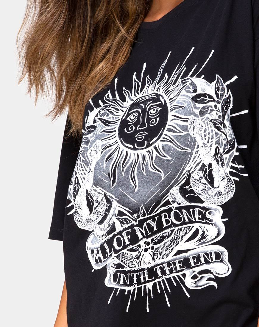 Imagen de Sunny Kiss Tee in Black Todos mis huesos