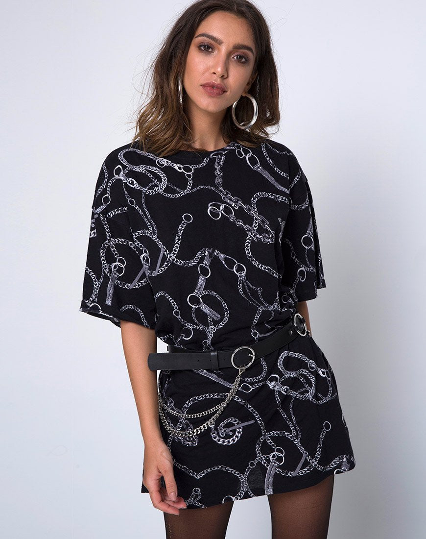 Camiseta oversize Sunny Kiss en cadena