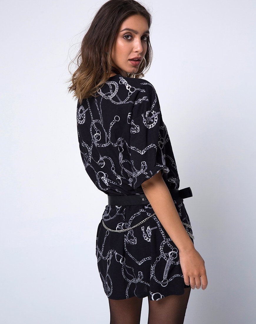 Camiseta oversize Sunny Kiss en cadena