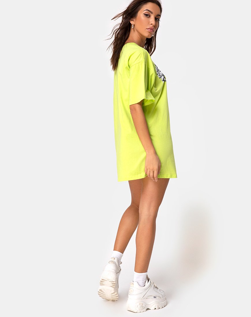Imagen de Sunny Kiss Tee in Lime with Cherub