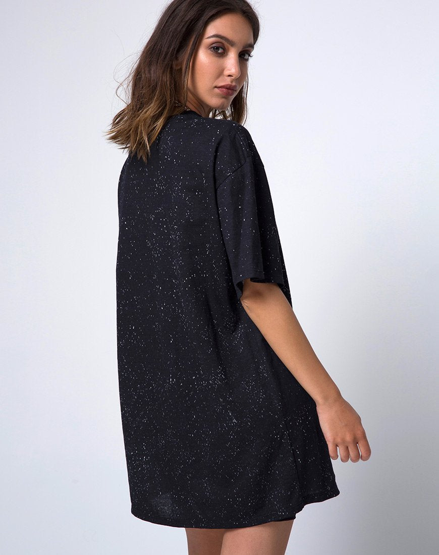 Camiseta oversize Sunny Kiss negra Cosmic Conspiracy