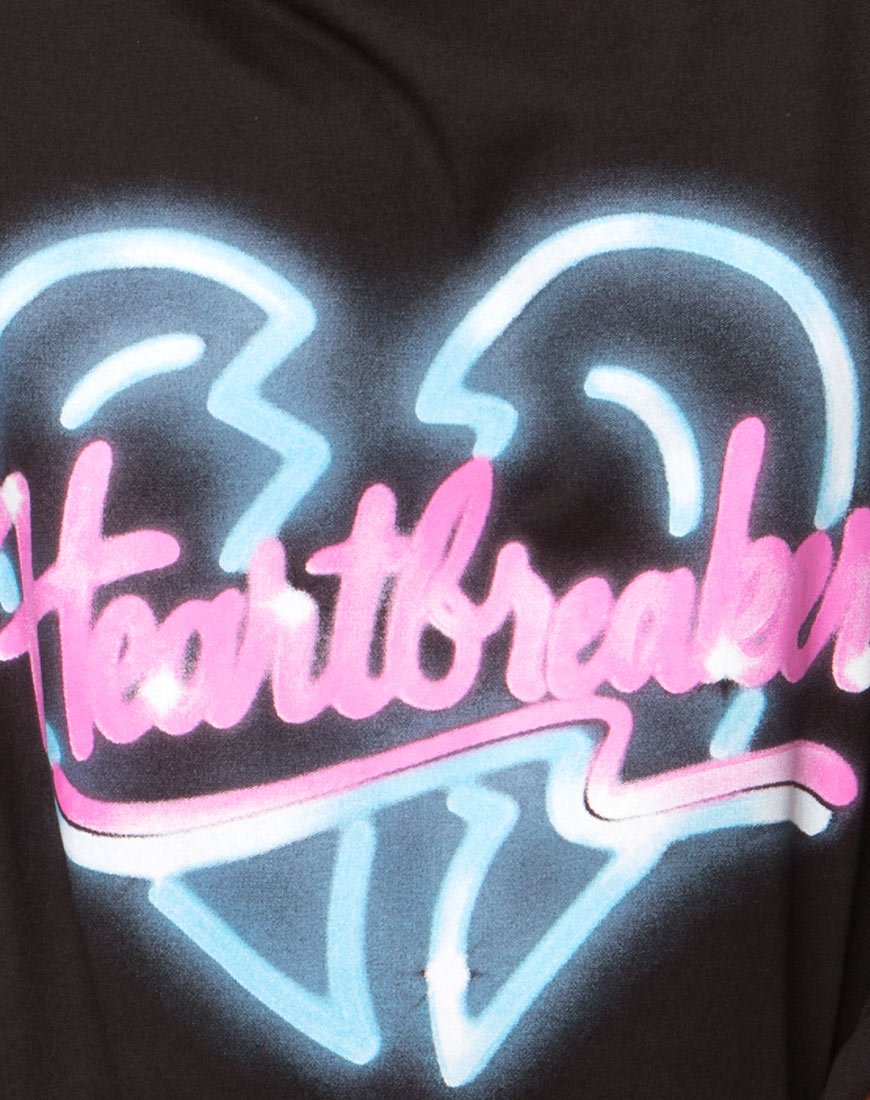 Imagen de Sunny Kiss Tee en negro Heart Breaker