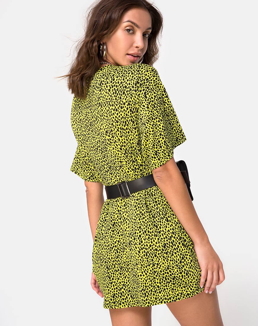 Imagen de Sunny Kiss Oversize Tee in Wild Cat Yellow X Princess Polly
