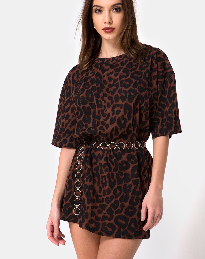 Imagen de Sunny Kiss Oversize Tee en Oversize Jaguar Marrón
