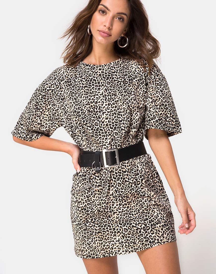 Camiseta oversize Sunny Kiss en Rar Leopard