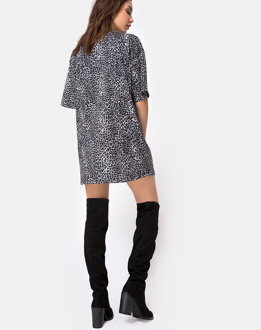 Camiseta Sunny Kiss en Rar Leopard Grey