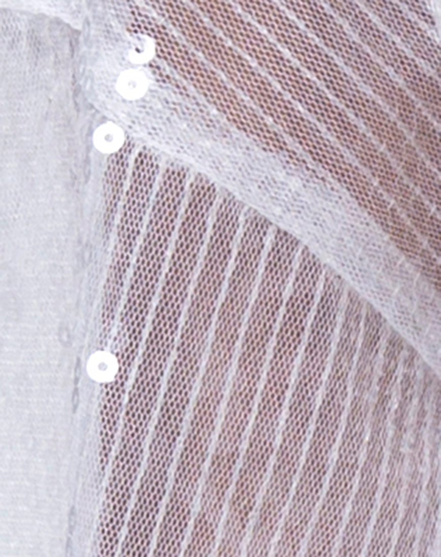 Imagen de Sunny Kiss Tee in Sheer White Clear Sequin