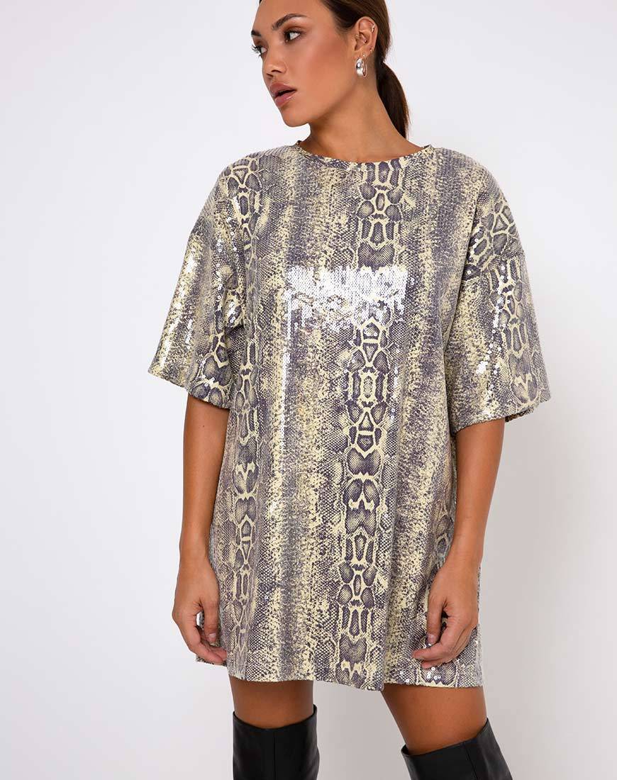 Imagen de Sunny Kiss Tee in Acid Snake Lentejuelas transparentes