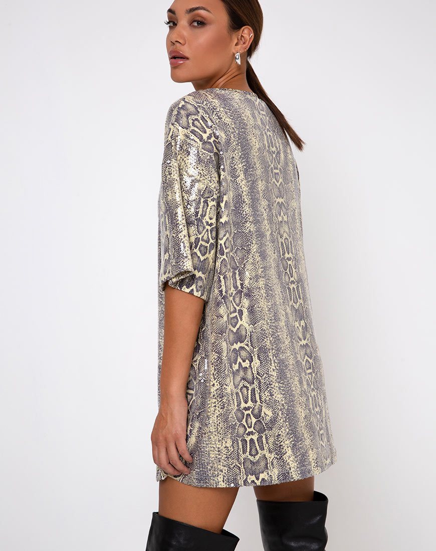 Imagen de Sunny Kiss Tee in Acid Snake Lentejuelas transparentes
