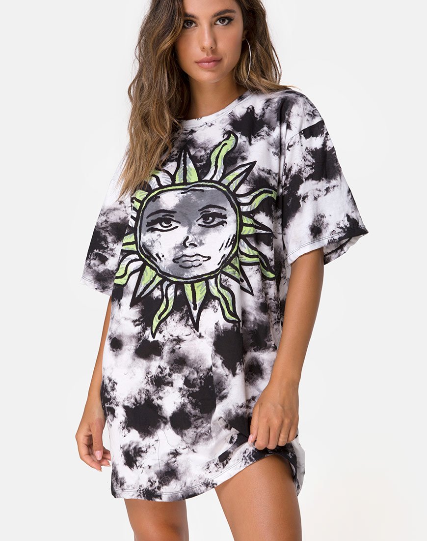 Imagen de Sunny Kiss Tee in Tie Dye Celestial Lime