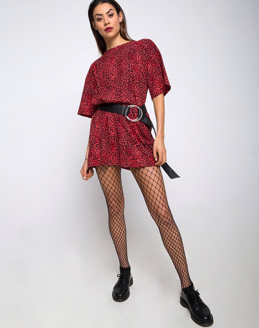 Imagen de Sunny Kiss Oversize Tee in Coloured Animal Red