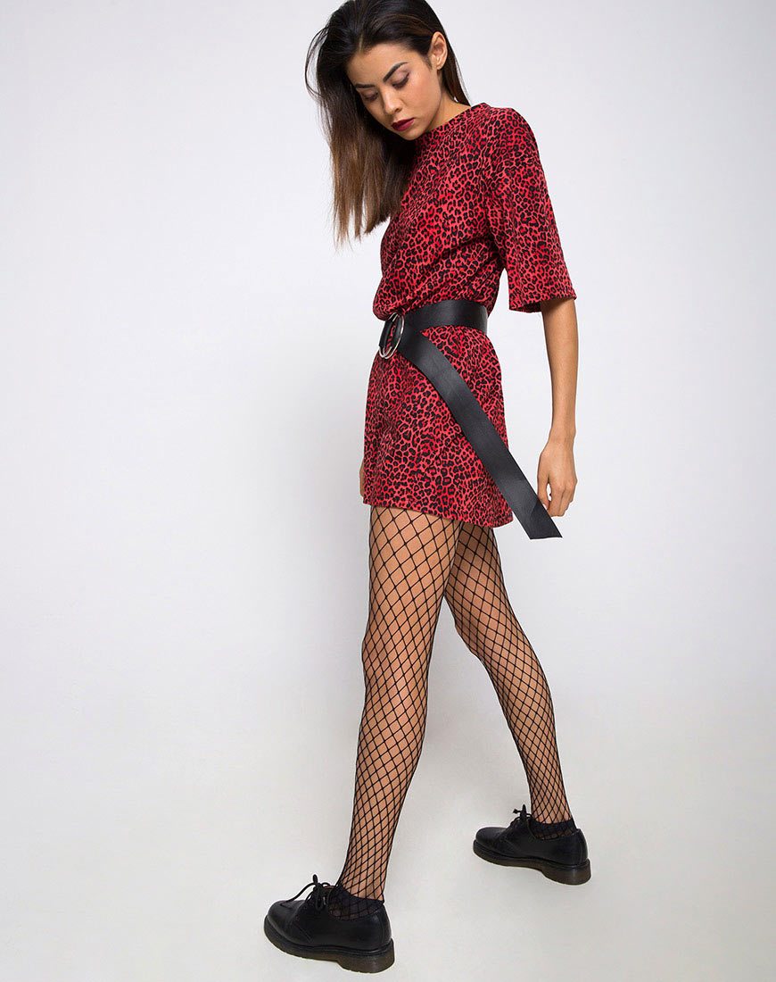 Imagen de Sunny Kiss Oversize Tee in Coloured Animal Red