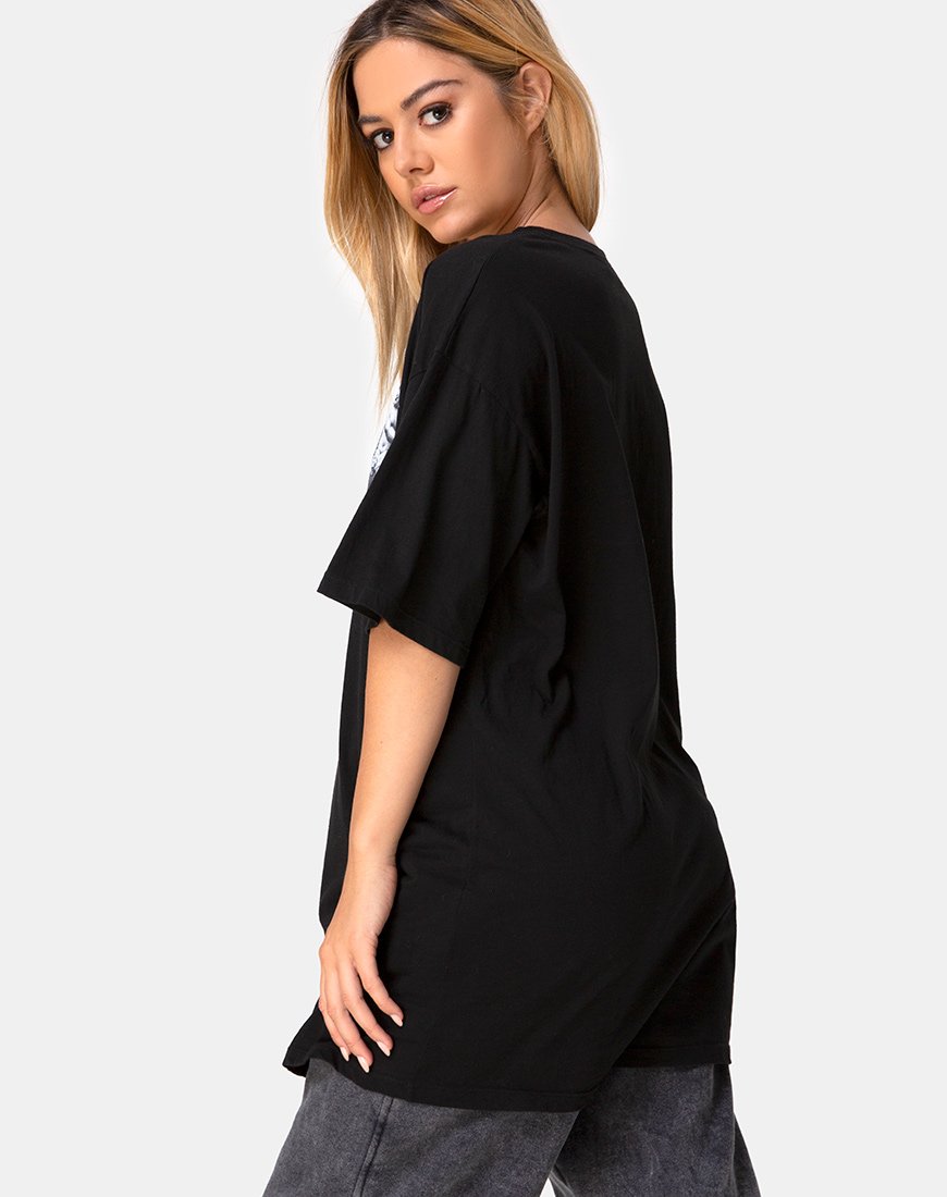 Imagen de Sunny Kiss Tee in Black with Cherub