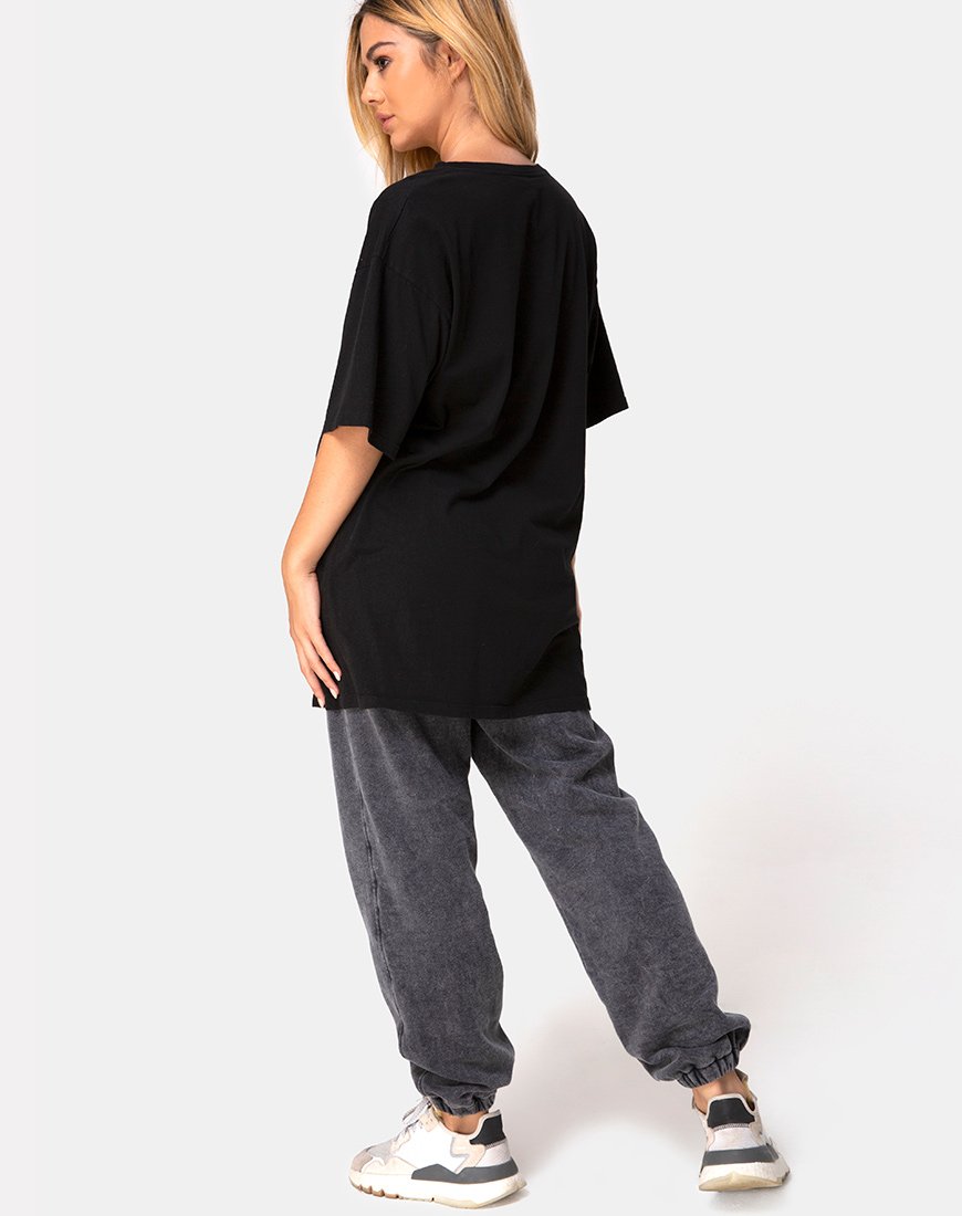 Imagen de Sunny Kiss Tee in Black with Cherub