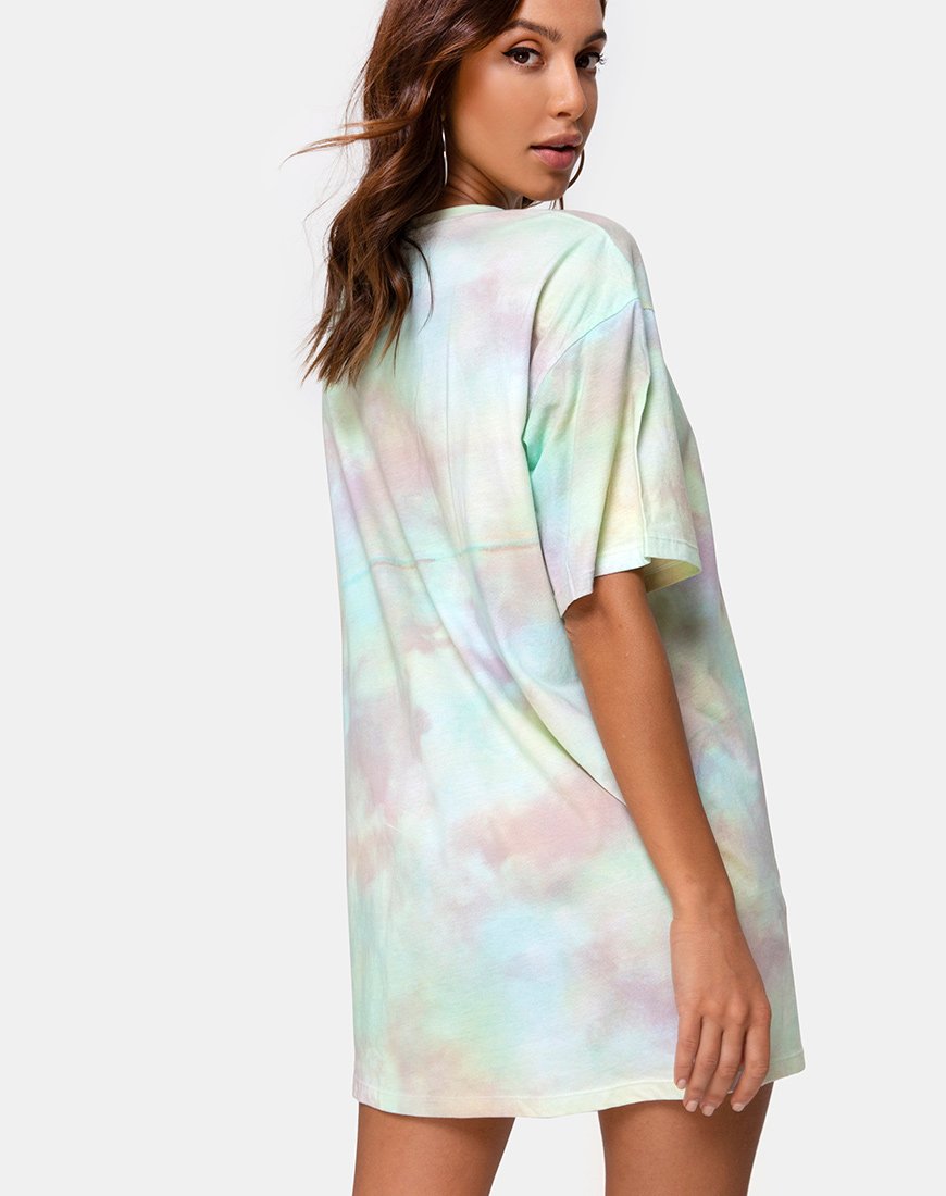Vestido Sunny Kiss Tee en Tie Dye pastel