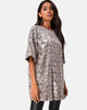Imagen de Sunny Kiss Oversize Tee in Tiger Lentejuelas transparentes