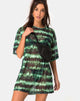 Imagen de Sunny Kiss Tee in Tie Dye Turquoise Mesh