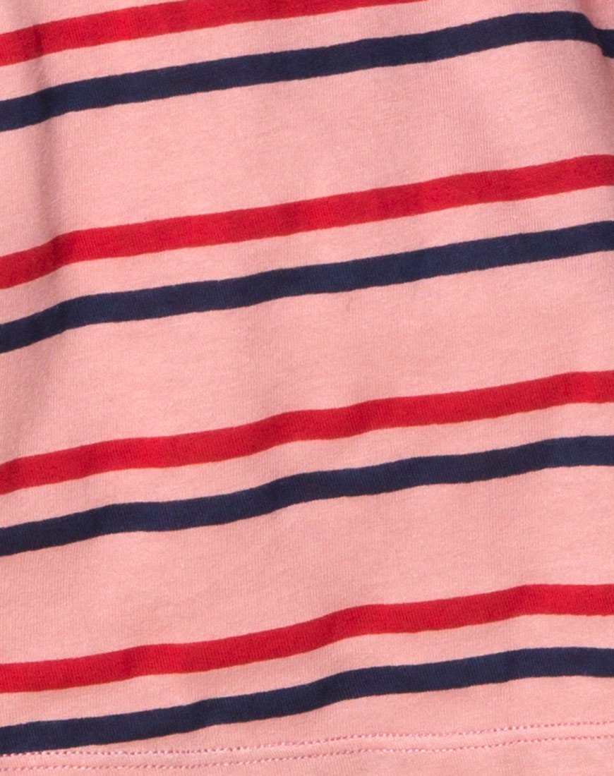 Imagen de Super Cropped Tee in 70s Stripe Pink Horizontal