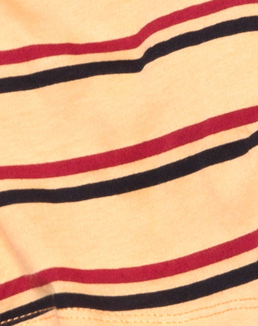 Imagen de Super Cropped Tee in 70s Mustard Horizontal Stripe