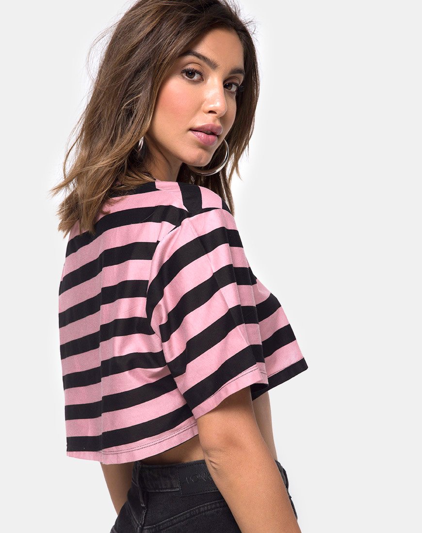 Camiseta Super Cropped de rayas Campbell