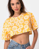 Imagen de Super Crop Tee en Sunkissed Floral Yellow