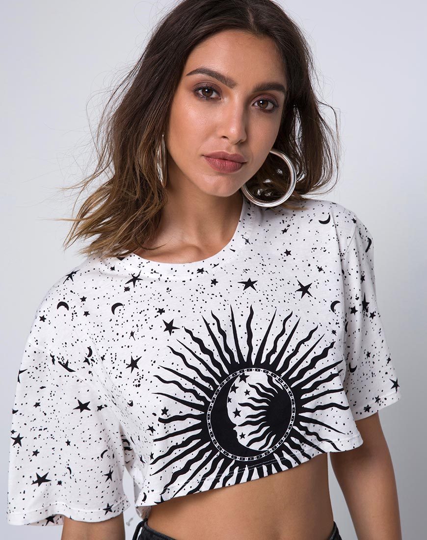 Super Cropped Tee en blanco Cosmo
