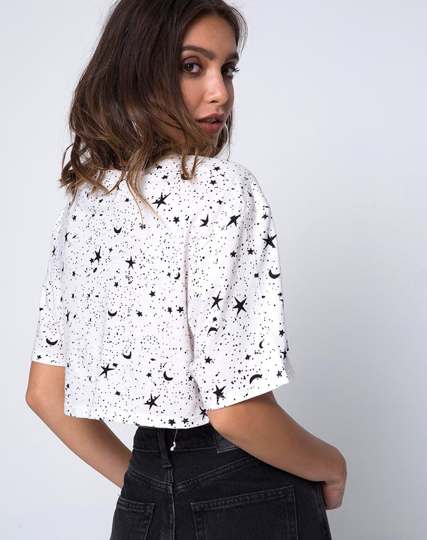 Super Cropped Tee en blanco Cosmo