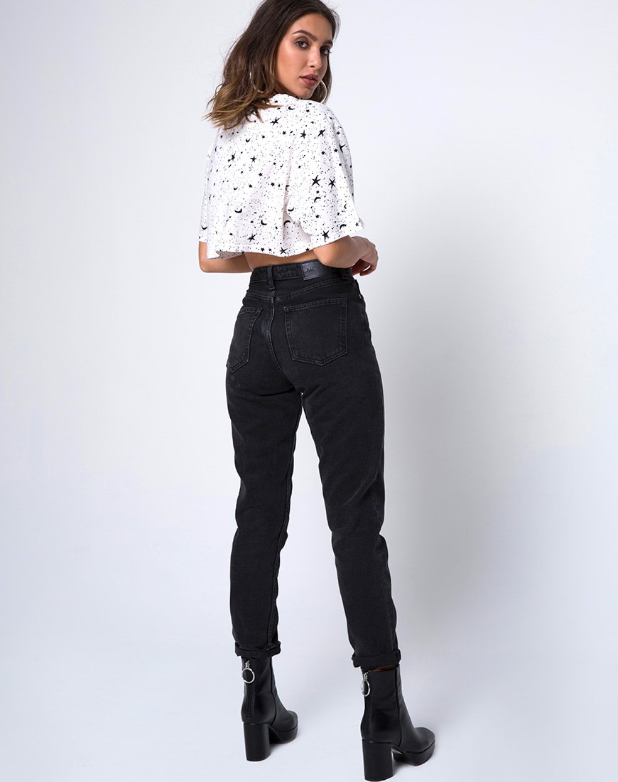 Imagen de Super Cropped Tee in White Cosmo