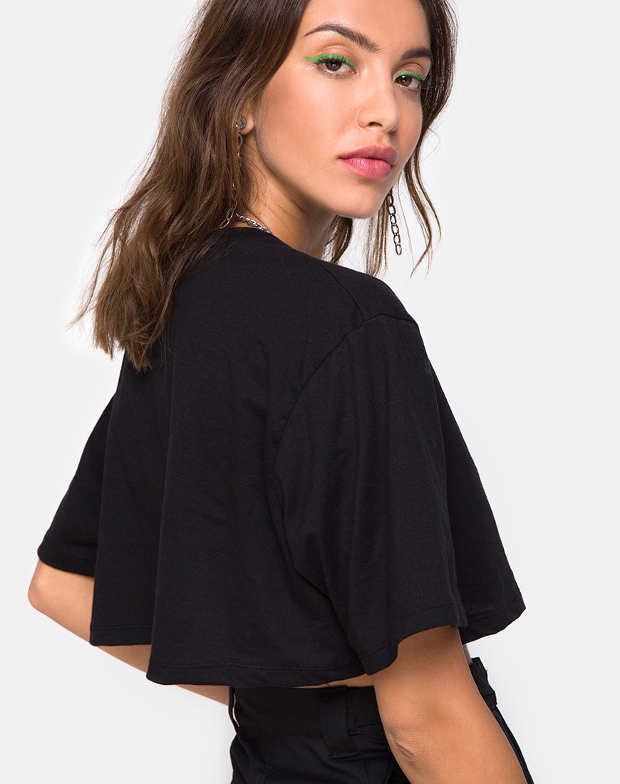 Imagen de Super Cropped Black Tee in Disco Embro