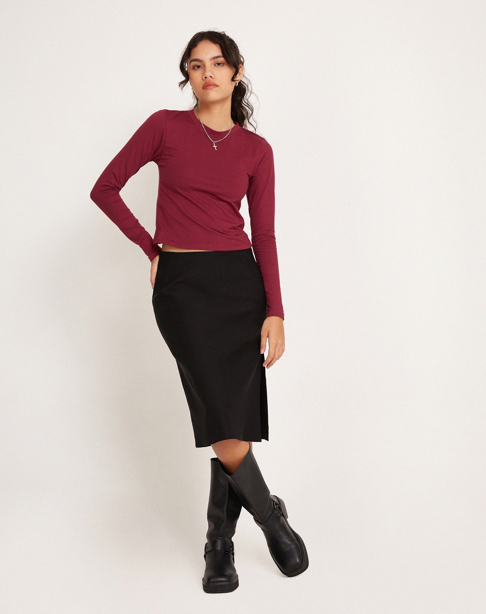 imagen de Suratmi Long Sleeve Top in Plum