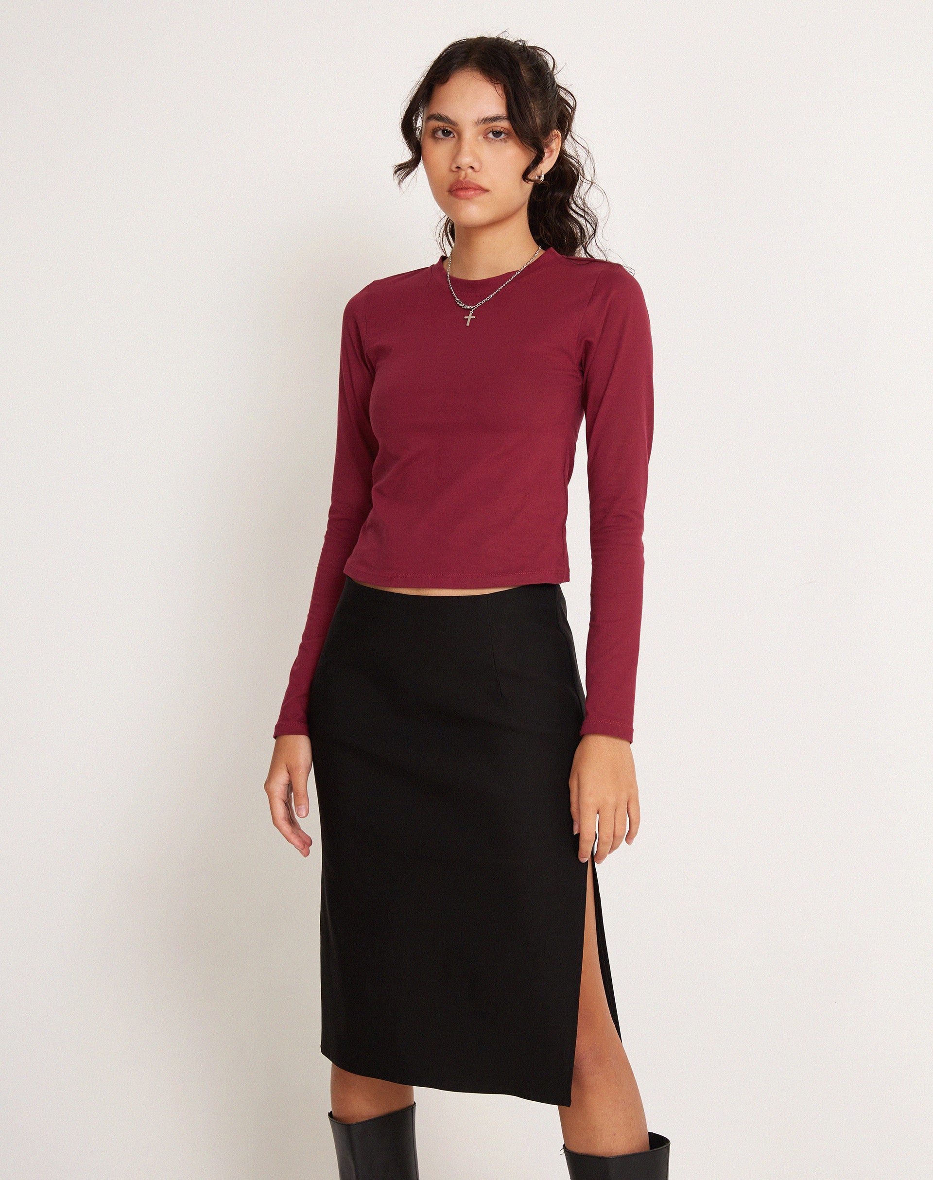 imagen de Suratmi Long Sleeve Top in Plum