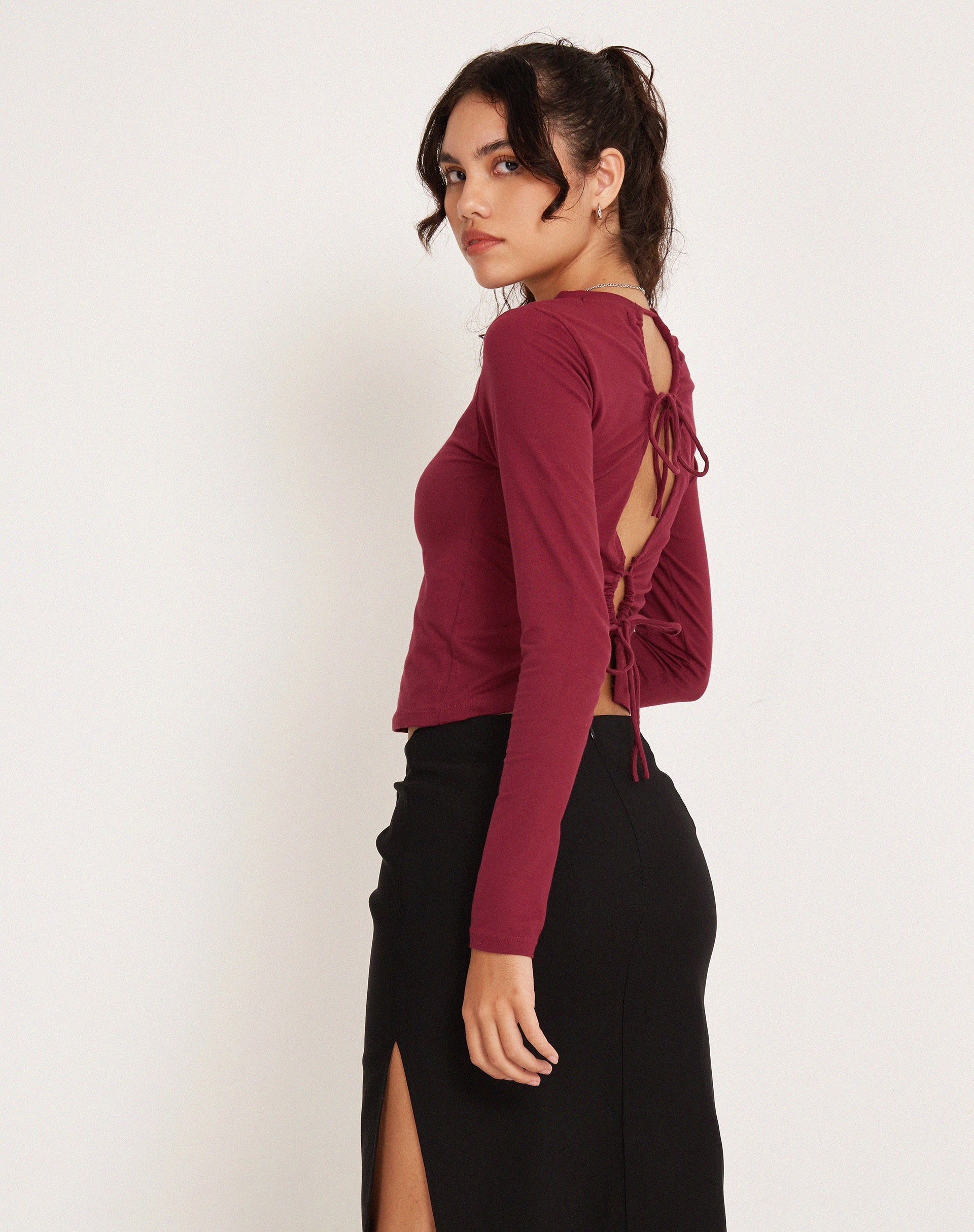 imagen de Suratmi Long Sleeve Top in Plum