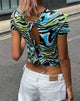 imagen de Surtie Crop Top en Warped Zebra Blue