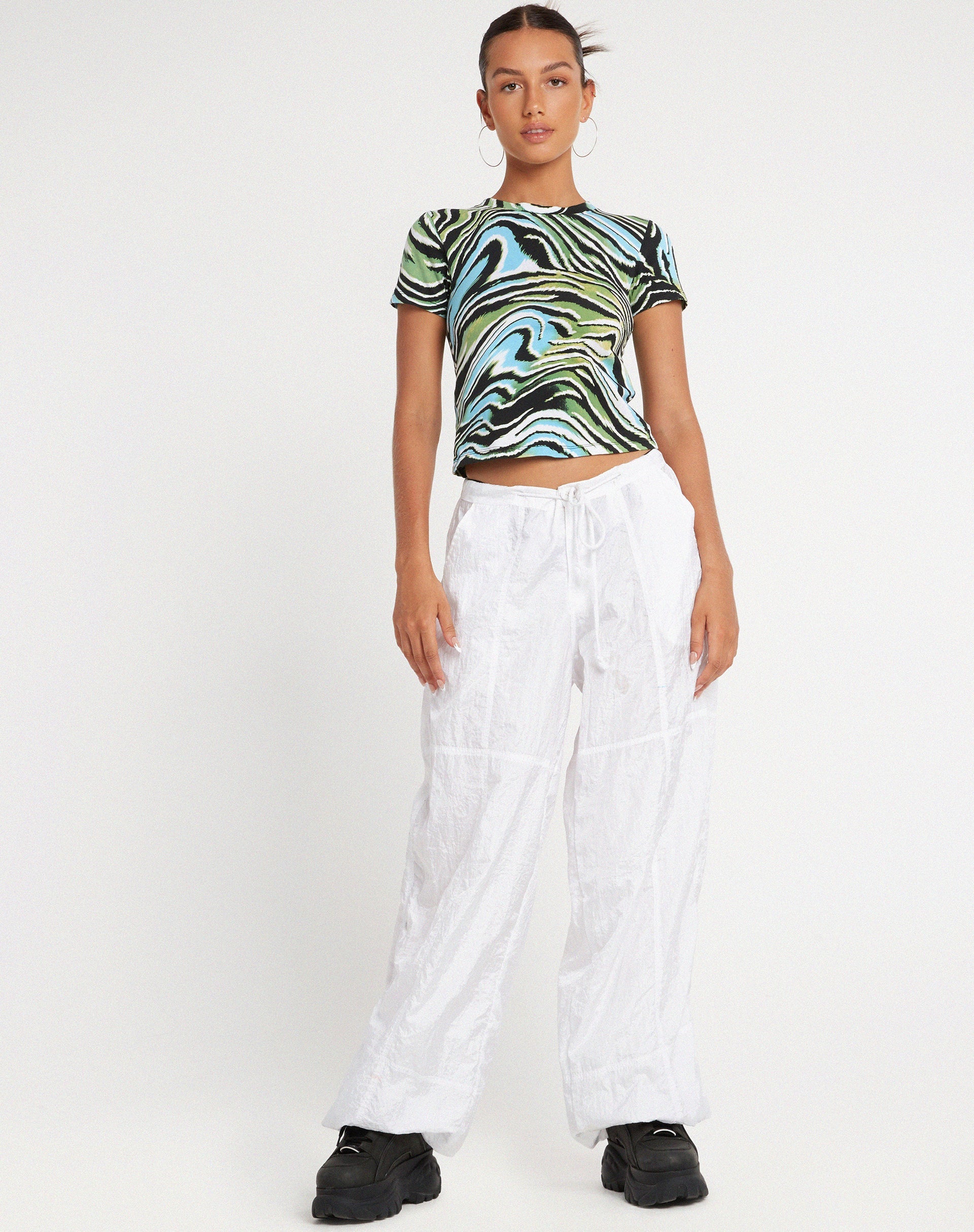 imagen de Surtie Crop Top en Warped Zebra Blue