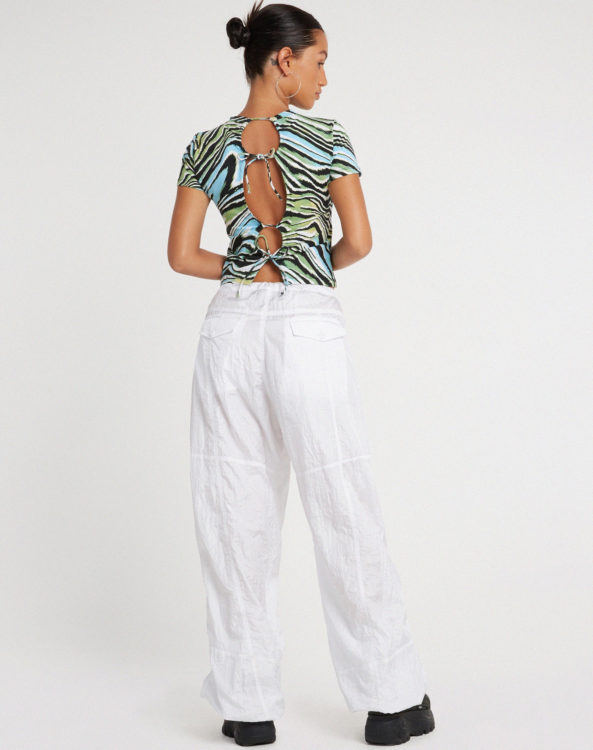 imagen de Surtie Crop Top en Warped Zebra Blue