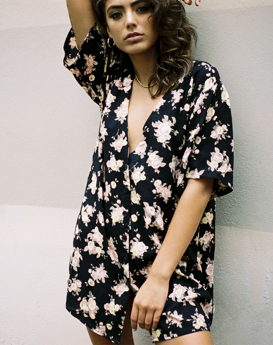 Imagen del Vestido Mirach en Rosa Antiguo Negro