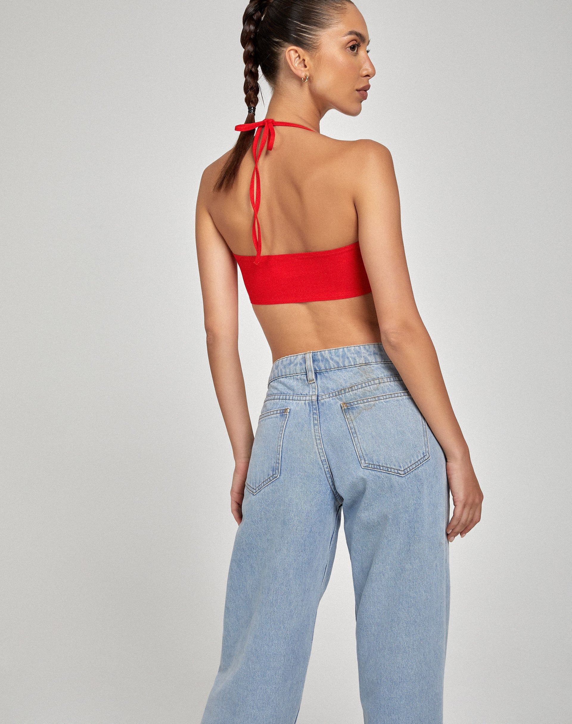 Crop Top Taina en rojo sastrería