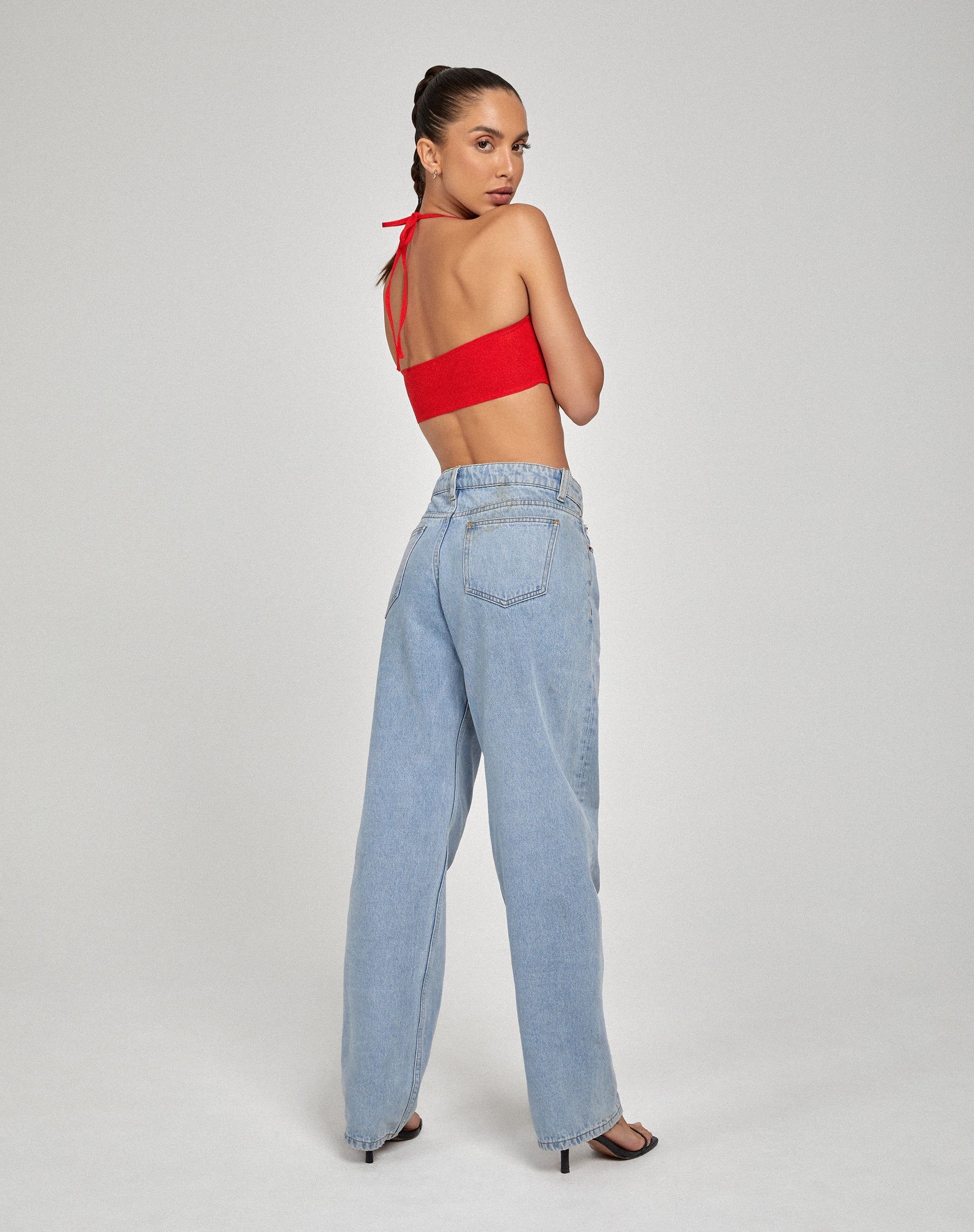 Crop Top Taina en rojo sastrería